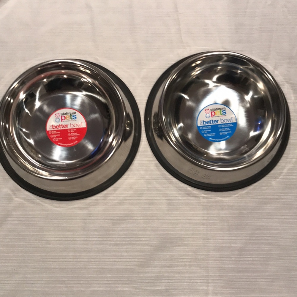 Brand new platinum pets Dog double bowls